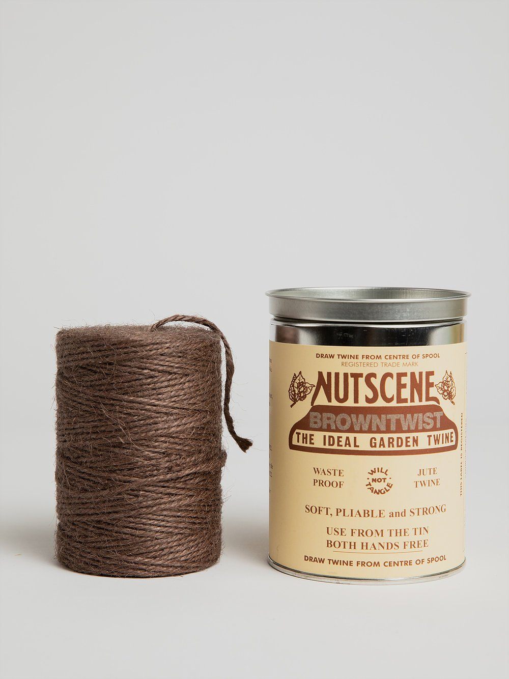 Tin of Twine - Brown Jute Twine Nutscene