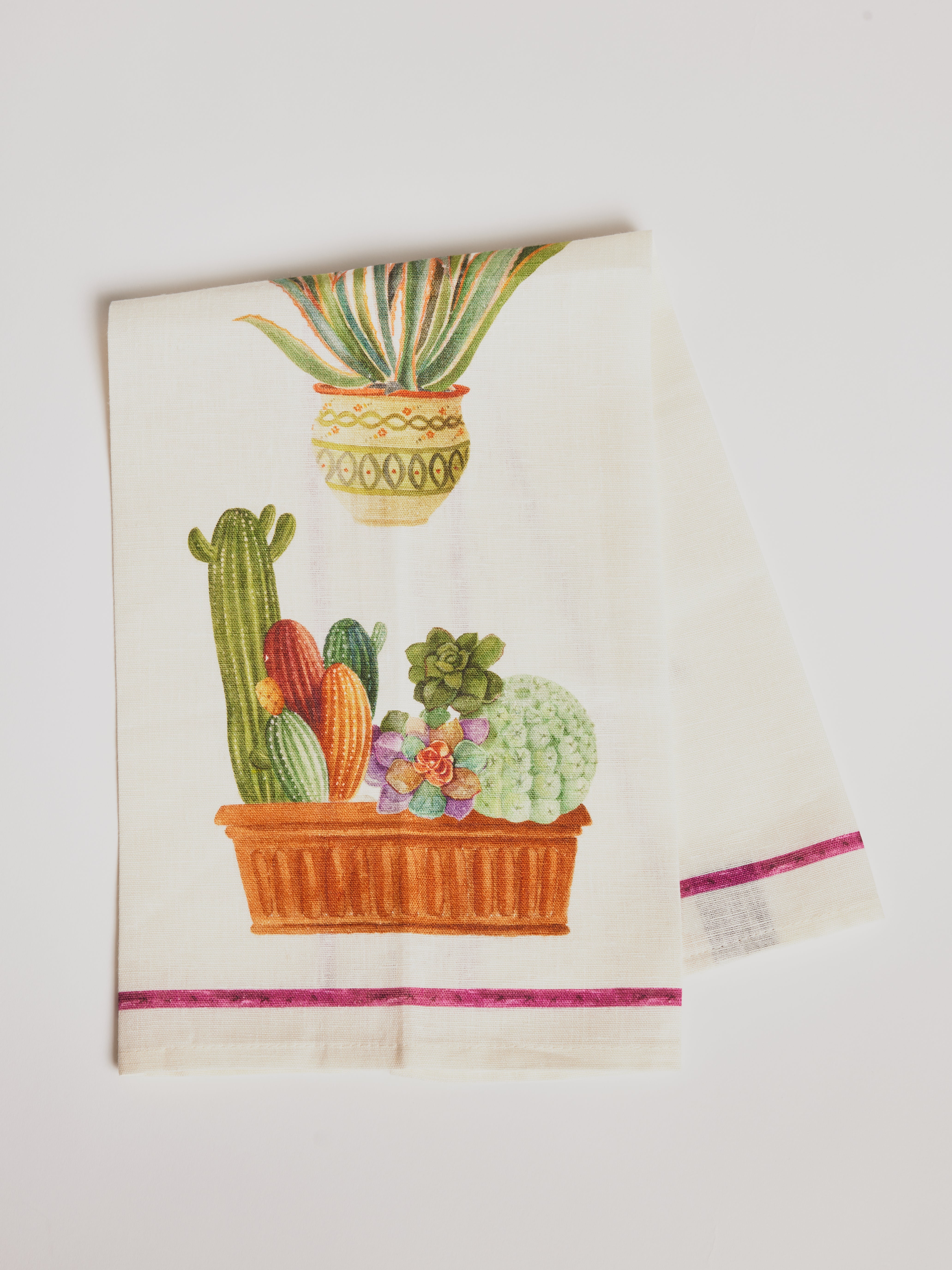 Kitchen Towel - Fucsia Cactus - Cigale &  Fourmi