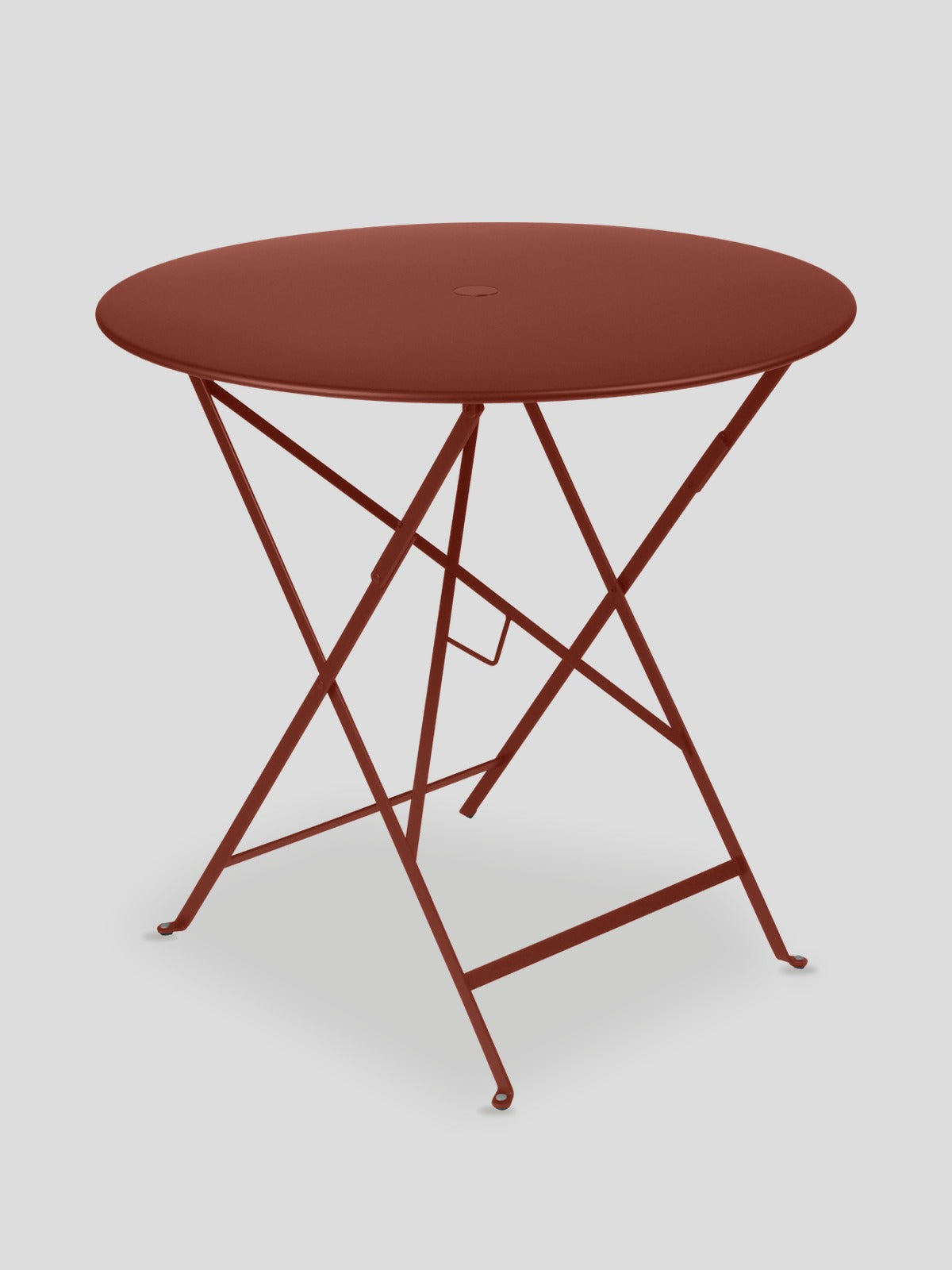 Bistro Folding Table Round - Red Ochre — Cigale & Fourmi