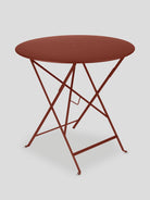 Bistro Folding Table Round - Red Ochre — Cigale & Fourmi