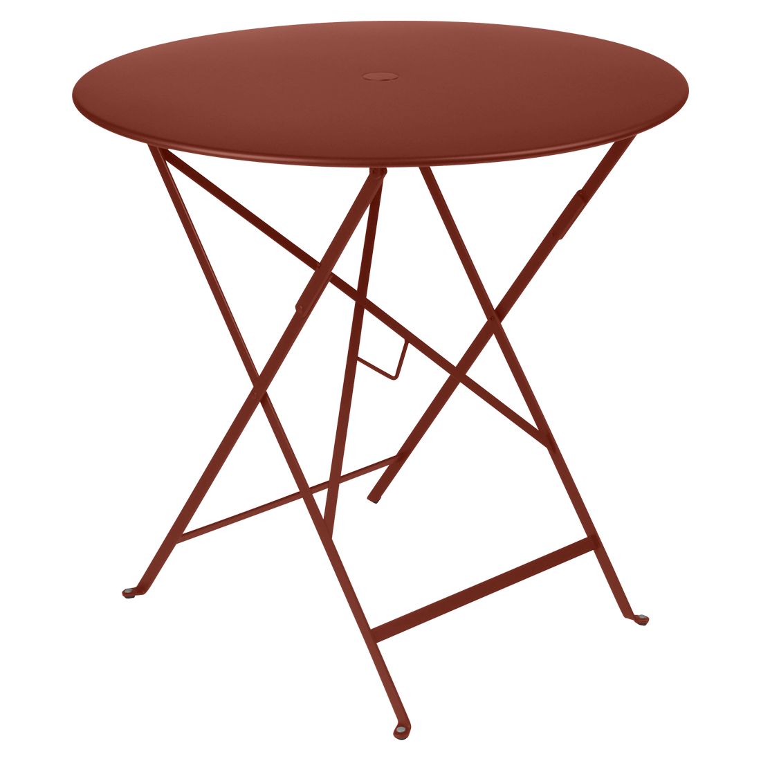 Bistro Folding Table Round - Red Ochre