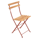 Bistro Natural Folding Chair - Red Ochre