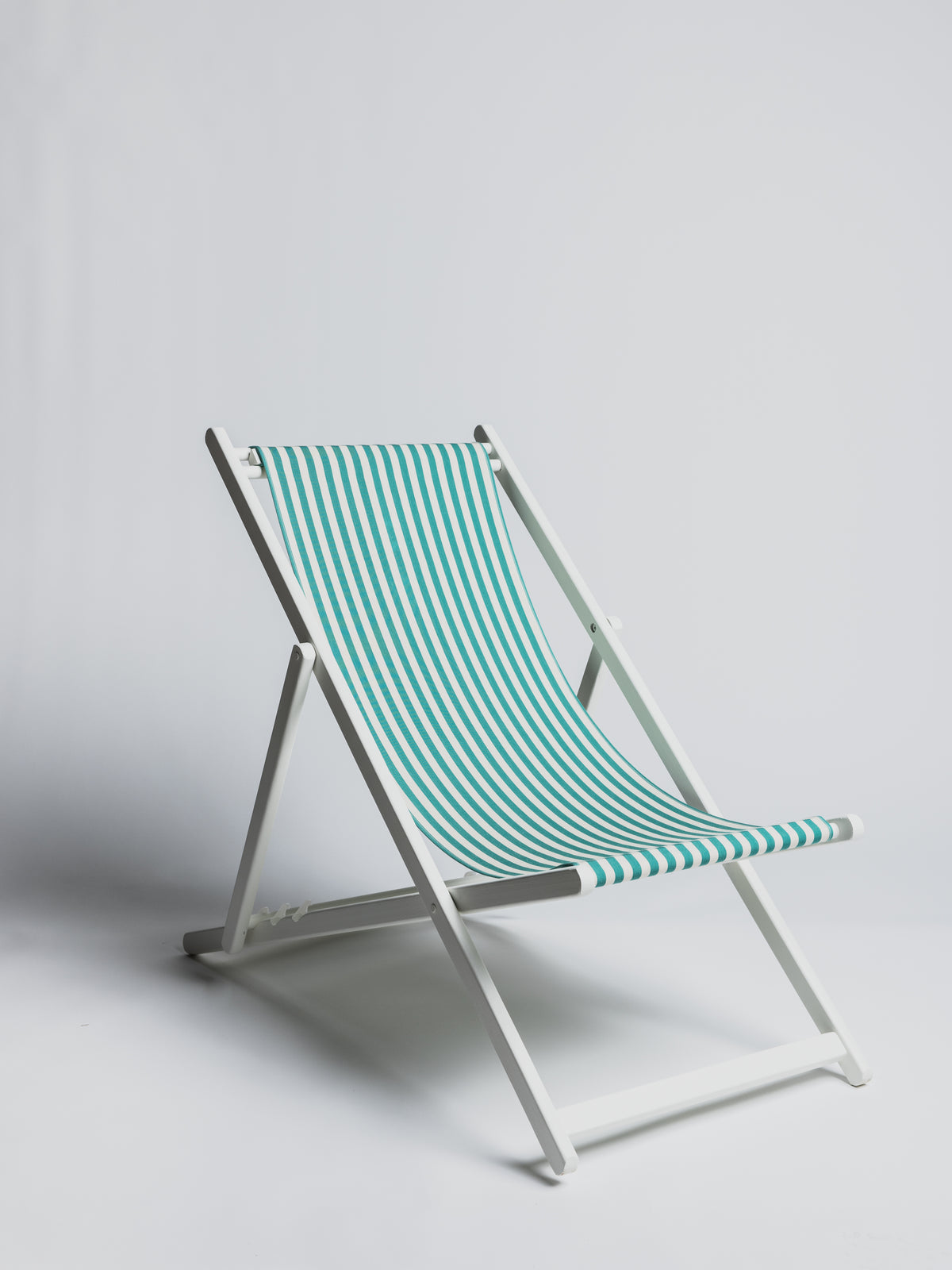 Sun chair - Stripe Menthe with White Structure - Cigale &  Fourmi