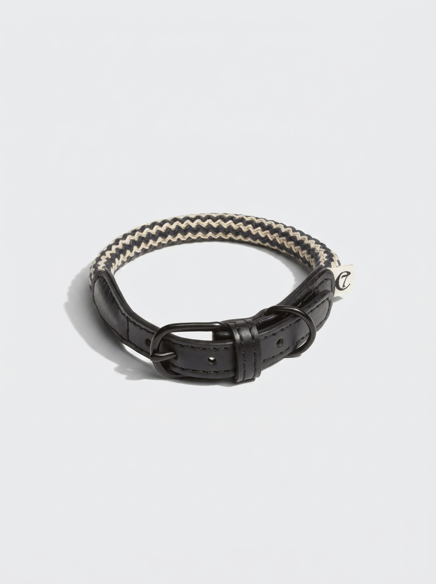 Dog Collar Mauerpark -Zigzag Black — Cigale & Fourmi