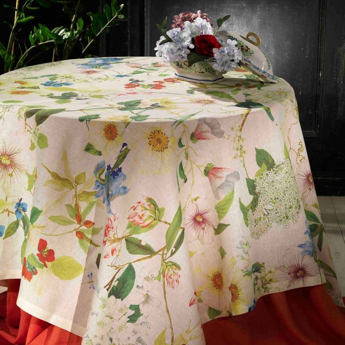 Tablecloth - Ibisco White - Cigale &  Fourmi