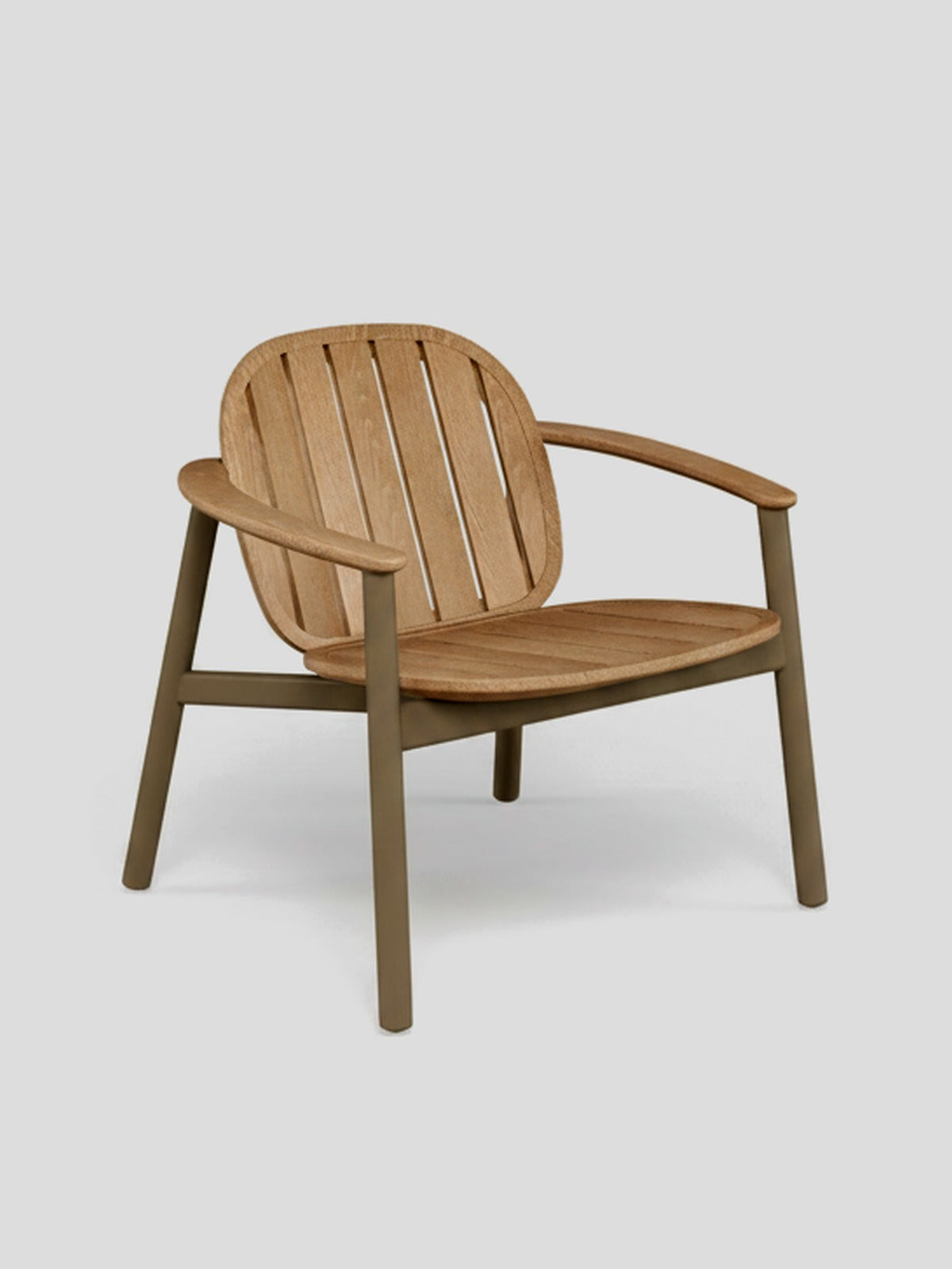 Twins Teak Low Armchair - Grey — Emu
